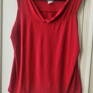 Red sleeveless business tank size 1X
